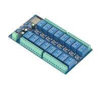 Aumotop Placa de Módulo de relé 16 Canales con -WROOM-32E para Solución Control DC5-12V Automatización del Hogar Inteligente