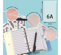 Aumotop Planificador Financiero Carpeta de Presupuesto Organizador de Presupuesto Carpeta PVC Organizador Financiero, con Bolsillos para Carpetas, para una Elaboración Presupuestos Eficiente (Página