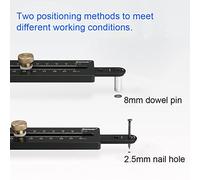Aumotop Plantilla de Corte Circular para Carpintería, Máquina de Corte Eléctrica Aleación Aluminio, 2 Métodos Posicionamiento, para Tableros Madera y Tableros Madera Maciza