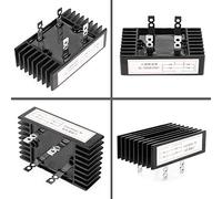 Aumotop Puente Rectificador de Voltaje de 100A 1600V con Buena Disipación Calor, Estructura Duradera, 1 Pieza Negro para Conversión Fuente Alimentación CA a CC