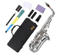 Aumotop Saxofón Alto Eb Exquisito Latón Mi Bemol Sax 802 Tecla con Llave de Concha Natural para Principiantes Profesionales, con Estuche de Transporte y Paño Limpieza, Saxofón para Instrumentos