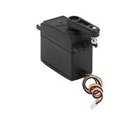 Aumotop Servo de Dirección de 5 Cables 104001-1923 con Brazo Servo para Coche 1/10 RC, Plástico Duradero, Fácil Instalar, 1 Unidad