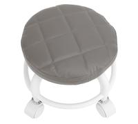 Aumotop Silla con Ruedas Baja, Taburete con Ruedas Silenciosas, Banco de Trabajo, Juego de Accesorios 5 Uds para Reparaciones, Limpieza Suelos (Gris)