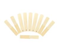 Aumotop SLADE Cañas de Saxofón Soprano, Paquete de 10, Sonido Rico, Jugabilidad Suave, Duraderas para Principiantes y Jugadores, Juego Cañas Saxofón Color Madera Natural para Diversos Estilos (3)