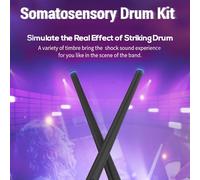 Aumotop Somatosensory Virtual Drum Kit Cool Electronic Drums Set para Home Studio Camping Al Aire - Instrumento de Batería Inalámbrico de Plástico para Amantes la Música