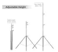 Aumotop Soporte de Luz de Trípode Ajustable Acero Inoxidable para Estudio Fotografía 2 M/79 Pulgadas Capacidad Carga 3 Kg, para Caja Luz Anillo LED