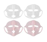 Aumotop Soporte de Silicona para Mascarilla Facial, Cubierta de Mascarilla Facial Hidratante Reutilizable para Hidratación en Casa, Envoltura Silicona 4 Piezas