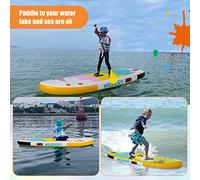 Aumotop Tabla de Remo Inflable para Niños con Accesorios para Deportes Acuáticos, Juego de Surf Viajes Al Aire, Límite Peso hasta 180 Libras (Color A)