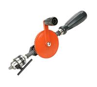 Aumotop Taladro Manual de Manivela con Piñones Dobles para Carpintería - Portabrocas Ajustable para Placa de Circuito PVC Plástico Madera - Mini Taladro Manual Portátil Aficionados (1/4 de pulgada)