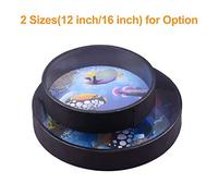 Aumotop Tambor Oceánico de 16 Pulgadas con Cuentas de Metal, Instrumento Percusión Madera Que CREA un Suave Sonido Olas Marinas, Juguete Musical Regalo para Niños - Negro, 16 Pulgadas