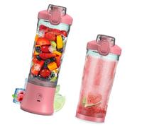 Aumotop Taza Exprimidora Eléctrica Licuadora Portátil Impermeable De 150 W Para Batidos - Perfecta Para Deportes De Viaje - Rosa (Rosa)