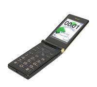 Aumotop Teléfono Móvil Clamshell con Pantalla Grande, Teléfono con Tapa de Espera Larga para Personas Mayores, Aleación de Zinc, Doble SIM, gsm, 2,8 Pulgadas, Dorado, 5900 MAh (Oro)