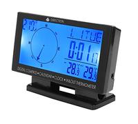 Aumotop Termómetro Digital para Automóvil con Función de Navegación Horaria, Medidor de Temperatura Preciso para Entusiastas del Automóvil, Reloj con Brújula Integrado Conductores
