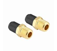 Aumotop Válvula de Llenado de Tanque Compresor Aire Latón para un Rendimiento Eficiente, Adecuada para Tanques Compresores Aire, Válvula NPT MPT 2 Piezas 1/8"