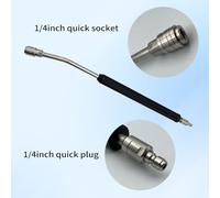 Aumotop Varita de Extensión para Lavadora a Presión, Accesorio de Limpieza Alta Presión Acero Inoxidable Duradero para Desagües Domésticos y Automóviles (55cm)