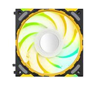 Aumotop Ventilador de Refrigeración para Carcasa de Ordenador, Color Blanco, 120mm, con Función Silenciosa PWM Inteligente para PC Escritorio, Ideal Entusiastas los Juegos, Material ABS (Negra)