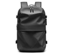 Aumotop Weekender Mochila de Compresión Al Vacío con Compartimento para Zapatos, Apertura de 180° para Acceso Rápido, Material Impermeable Viajeros Negocios, 25L/30L/60L (Negra)