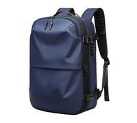 Aumotop Weekender Mochila de Compresión Al Vacío con Compartimento para Zapatos, Apertura de 180° para Acceso Rápido, Material Impermeable Viajeros Negocios, 25L/30L/60L (Azul)