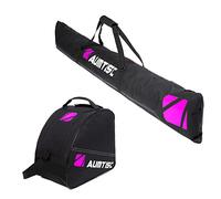 AUMTISC Bolsa de esquí Acolchada Combo de Bolsa de esquí y Botas de 2 Piezas para 1 par de esquís y Botas Bolsa de esquí de Longitud Ajustable hasta 200 cm