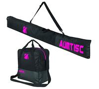 AUMTISC Bolsa De Esquí Y Barco Combinada Y Acolchada para 1 Par De Botas Con Longitud Ajustable Hasta 200 Cm