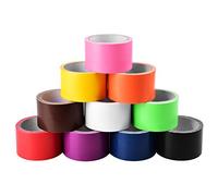 AUMUA Cinta Americana 50mm x 9.1m, Cinta Adhesiva de Colores, Duct Tape para Reparar, Artesanía, Personalizar, Decorar y Educar, 10 Rollos