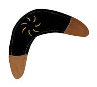 Aumüller Boomerang - Juguete de piel de vacuno para perros, color negro