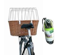 Aumüller Cesta para bicicleta con soporte, 52 cm de largo + cubierta protectora - Montaje en portaequipajes