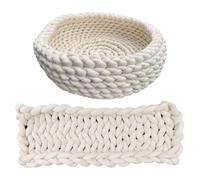 Aumüller Cesta para gatos y alféizar de la ventana, de punto grueso, espacio para dormir para gatos, color beige