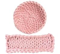 Aumüller Cesta para gatos y alféizar de la ventana, tejido grueso, espacio para dormir para gatos, rosa