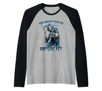 Aún No Has Visto Mi Lado Malo Esqueleto Gótico Camiseta Manga Raglan