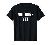 Aún no se ha Hecho Camiseta gráfica económica, Hombre, Negro, L