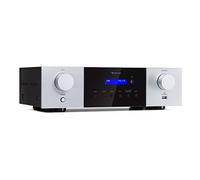 Auna AMP-4000 Dab Amplificador estéreo HiFi, Radio Dab+, Amplificador estéreo, USB, Mando a Distancia, con Pantalla LED, HiFi, Negro-Blanco