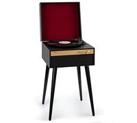Auna Tocadiscos de Vinilo Vintage, Incluye Altavoces con Sistema Estéreo para Musica, Reproductor Vinilo Retro, Potente Sistema Sonido, Giradiscos Portátil para Casa, Transmisor y Receptor BT, Patas