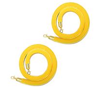 AUNANGLJSCS Barreras de Cuerda, Barrera de Control multitudes Cuerda Terciopelo, Barrera con Ganchos, Multicolor, 2-10 pies, Paquete 2 for(Yellow,9ft/274cm)