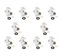 Aundhegrtt 10X Sólido Desviador de 3 Vías de la Válvula de Desvío 1/2 Pulgada Ips de Ducha Pieza de Recambio,Revestimiento de Cobre Cromado