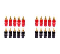 Aundhegrtt 20 Unids/Lote Poste de Encuadernación de Plátano Chapado En Amplificador de Corriente Grande Conector Enchufe Banana de 4 mm Terminal de Altavoz 10 Pares