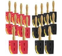 Aundhegrtt 20PCS Conector Banana de 4mm 12-24AWG, Conector Banana de Conexión Rápida para Cable de Altavoz para Teatro en Casa, Amplificadores y Sistemas de Sonido