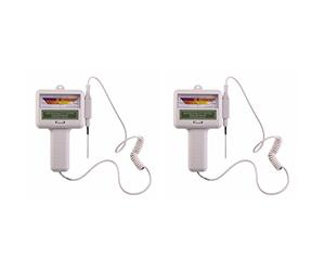Aundhegrtt 2X Agua PH Probador de Calidad de la Piscina Spa Medidor Análisis Medición Monitor Detector Comprobación Kit