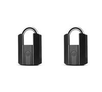 Aundhegrtt 2X Bloqueo de Dactilares con Llave de Respaldo USB Recargable/APLICACIÓn BT TTLock/Desbloqueo de Dactilares Inteligente Sin Llave IP67 A Prueba de Agua