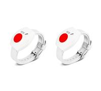 Aundhegrtt 2X BotóN de PáNico 315Mhz SOS BotóN de Emergencia Reloj de Alarma para Ancianos Pulsera para Personas Mayores GSM de Alarma de Seguridad para el Hogar