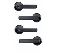 Aundhegrtt 2X Cerradura de Puerta Inteligente con Huella Digital,Cerradura ElectróNica,Desbloqueo,Perillas de Puerta de Entrada,Cerradura para Dormitorio, Hogar, Hotel, Apartamento