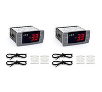 Aundhegrtt 2X Compatible con Controladores de Temperatura XR06CX-4N1F1, Termostato Digital Programable de 120 V/50-60 Hz, Apto para Congeladores Comerciales.