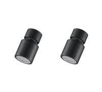 Aundhegrtt 2X Grifo de Cocina con Cabezal Rociador, Filtro Giratorio Ajustable, Boquilla para Grifo, Burbujeador, Grifo para de Cocina, Negro A