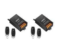 Aundhegrtt 2X Interruptor de Control Remoto de 12v con Relé de 30A, Interruptor Inalámbrico DC 72v 60v 48v 36v 24v 12v para Luces, Lámparas, Ventiladores
