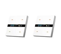 Aundhegrtt 2X Interruptor Escena Inteligente Tuya Zigbee, Control Iluminación Inteligente, Panel de Interruptor de Control de Escena, Enchufe Inteligente, Interruptor Inteligente 485 86 Box B