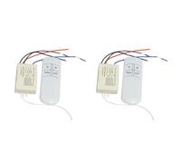 Aundhegrtt 2X Interruptor Inalámbrico de Encendido/Apagado, 1 Vía, 220V, Interruptor de Control Remoto, Receptor, Transmisor, Controlador, Lámpara, Piezas de Repuesto para el Hogar