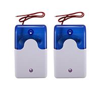Aundhegrtt 2X Mini Sirena de Advertencia EstroboscóPica con Cable Dc 12V Alarma de Sonido Luz Intermitente Sirena de Sonido Bocina de Alarma Seguridad para Hogar 115Db