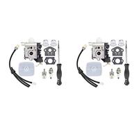 Aundhegrtt 2X PB250 Carburador para Eco PB250LN PB-250 ES250 Soplador de Hojas RB-K106 con Filtro de Aire Herramienta de Ajuste