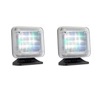 Aundhegrtt 2X Simulador de TV Falso con Adaptador de CA Temporizador y Sensor de Seguridad para el Hogar Antirrobo y Disuasorio de Robo, Enchufe de la UE