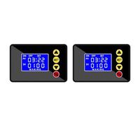 Aundhegrtt 2X Temporizador Digital Programable Interruptor Control de Relé Controlador de Tiempo Retardo Relé Temporización de Encendido/Apagado DC 12 V